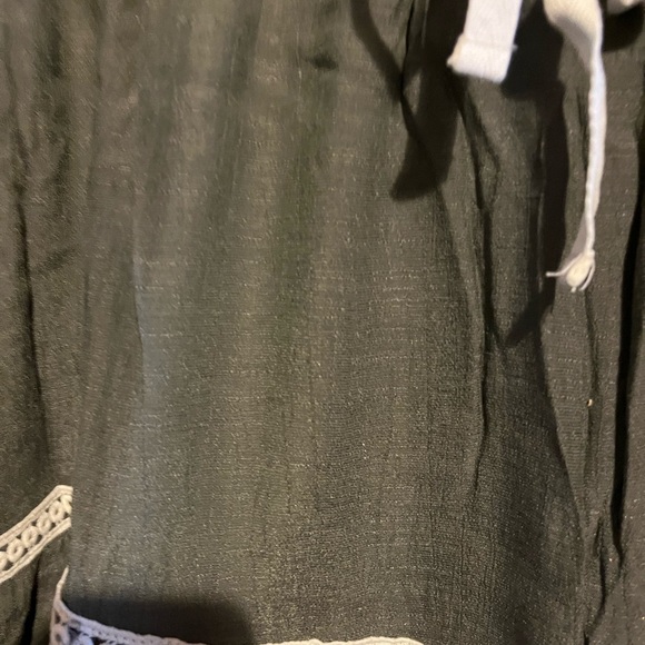 SALE!! Umgee Dark Olive Skater Skirt with White Trim - Picture 3 of 3